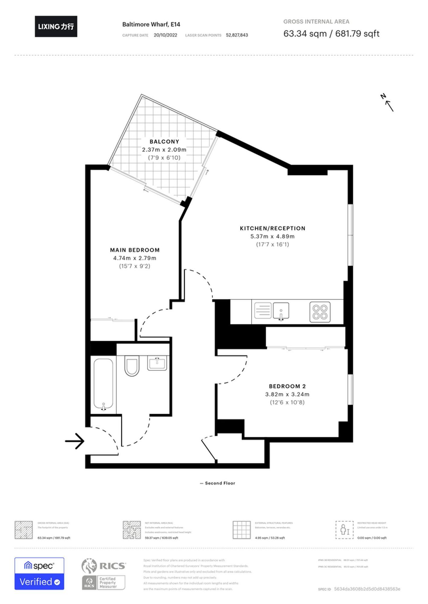 Baltimore Wharf, London, E14 floorplan