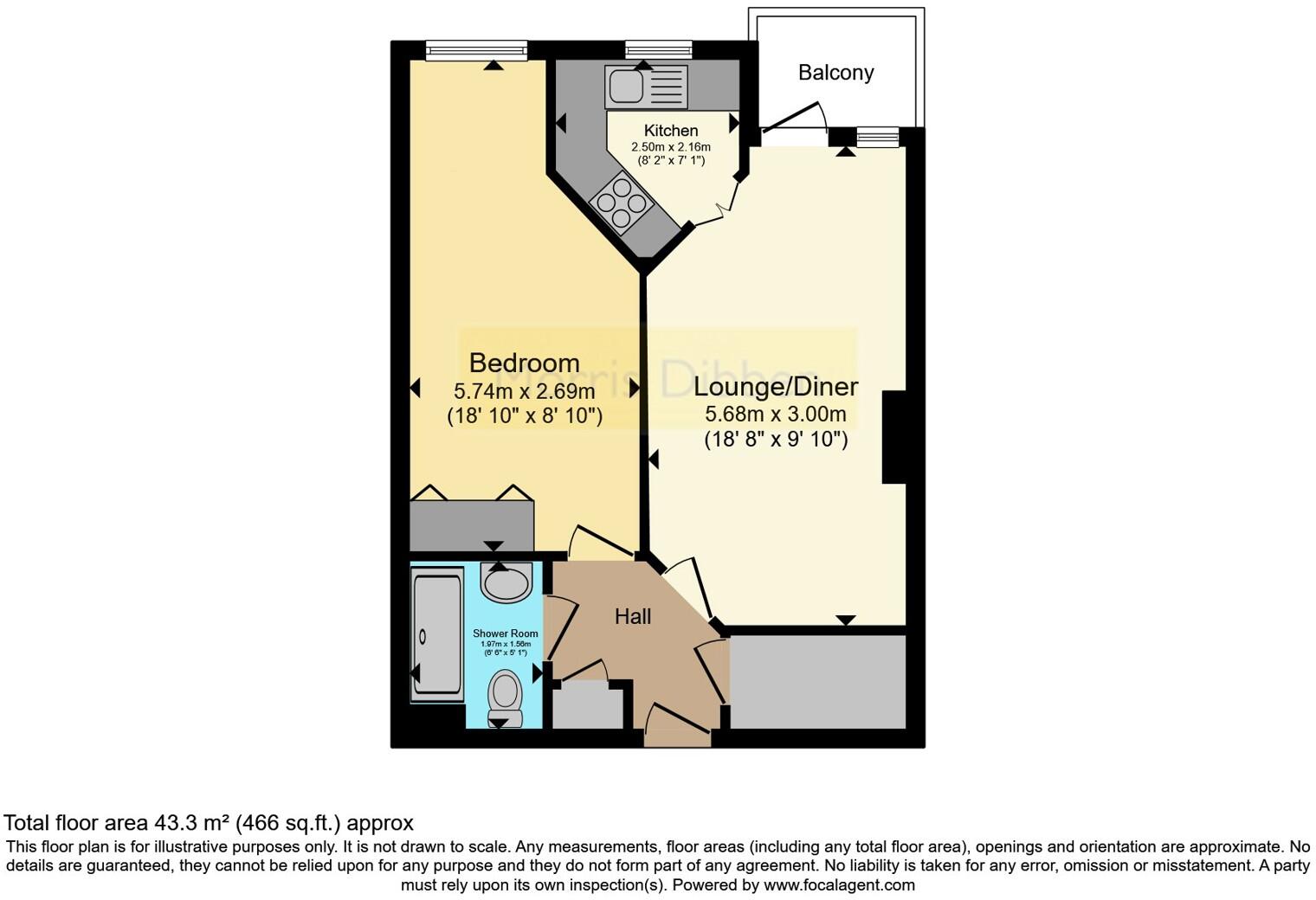 Sea Front, Hayling Island, Hampshire, PO11 floorplan