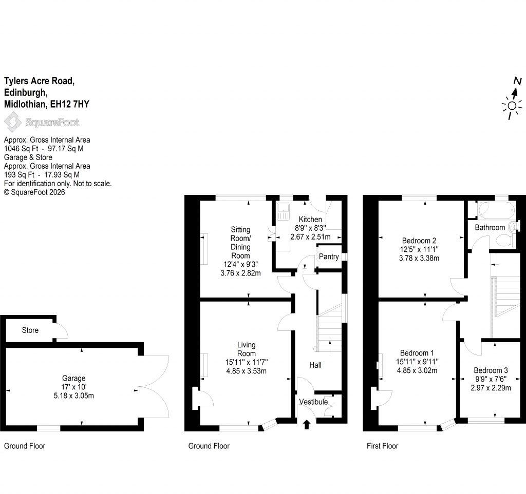 3 Tyler's Acre Road, Edinburgh, EH12 7HY floorplan
