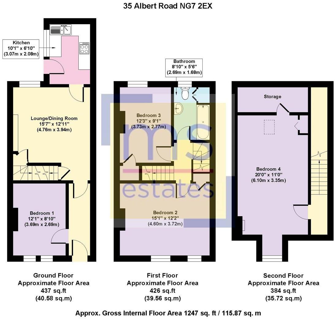 Albert Road, Nottingham floorplan