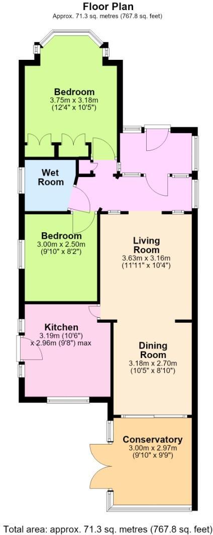 George V Avenue, Lancing floorplan