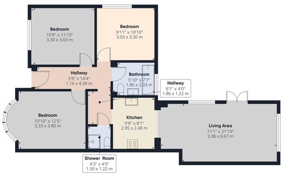Welland Close, New England, Peterborough floorplan