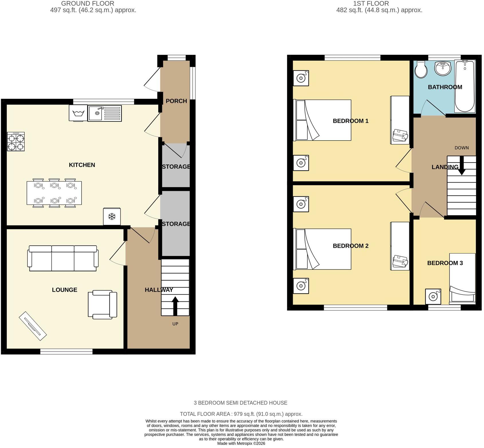 Bywell Road, Dewsbury, WF12 floorplan