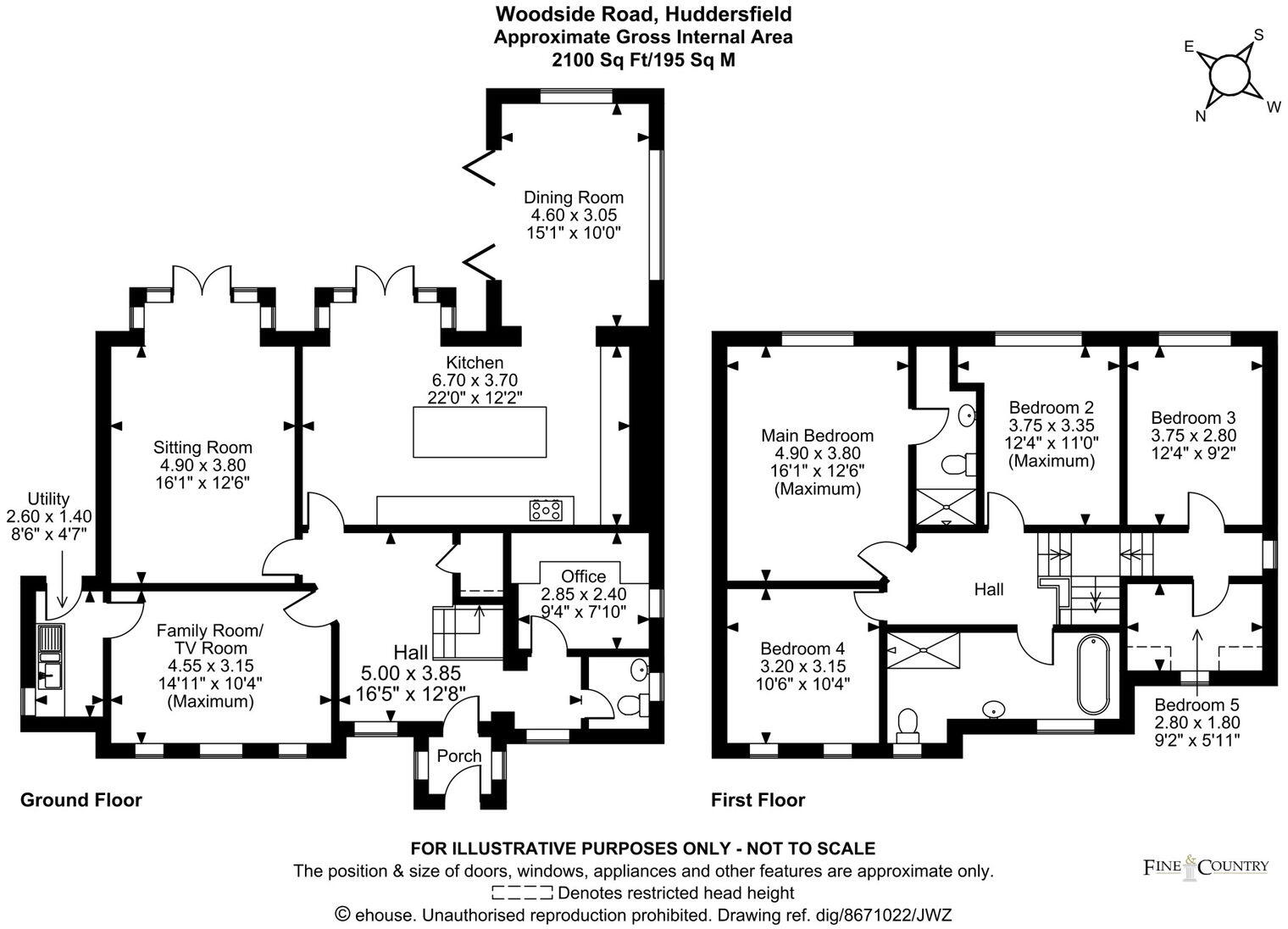 Woodside Road, Beaumont Park, HD4 floorplan