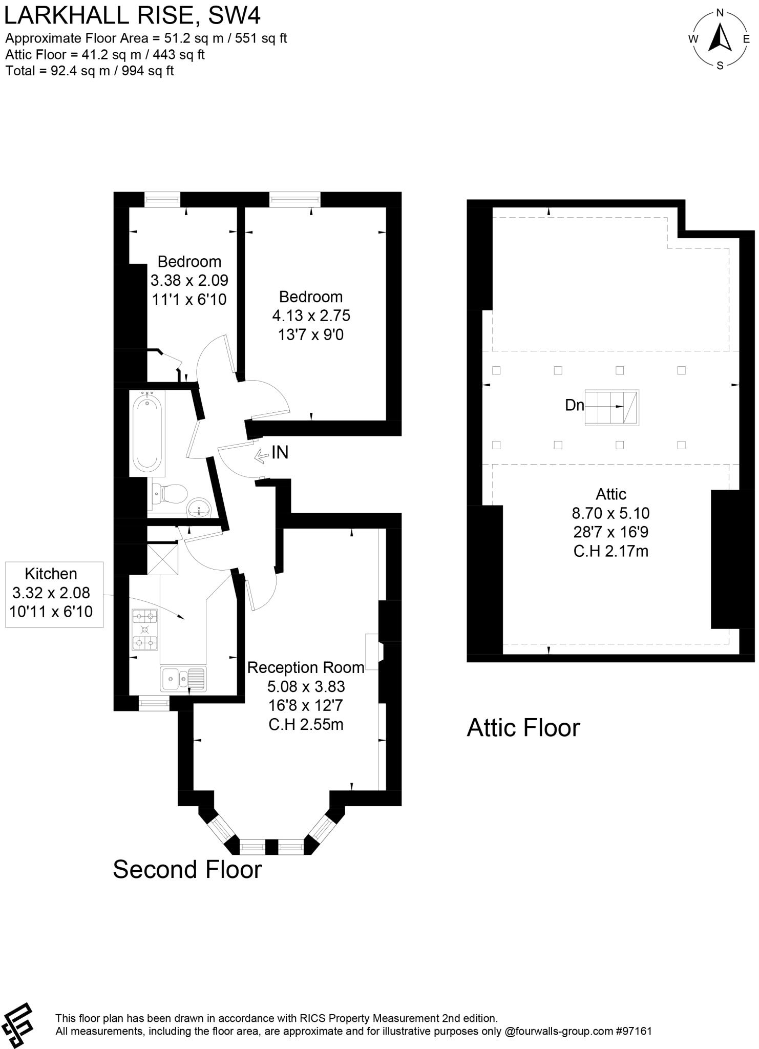 Larkhall Rise, London, SW4 floorplan