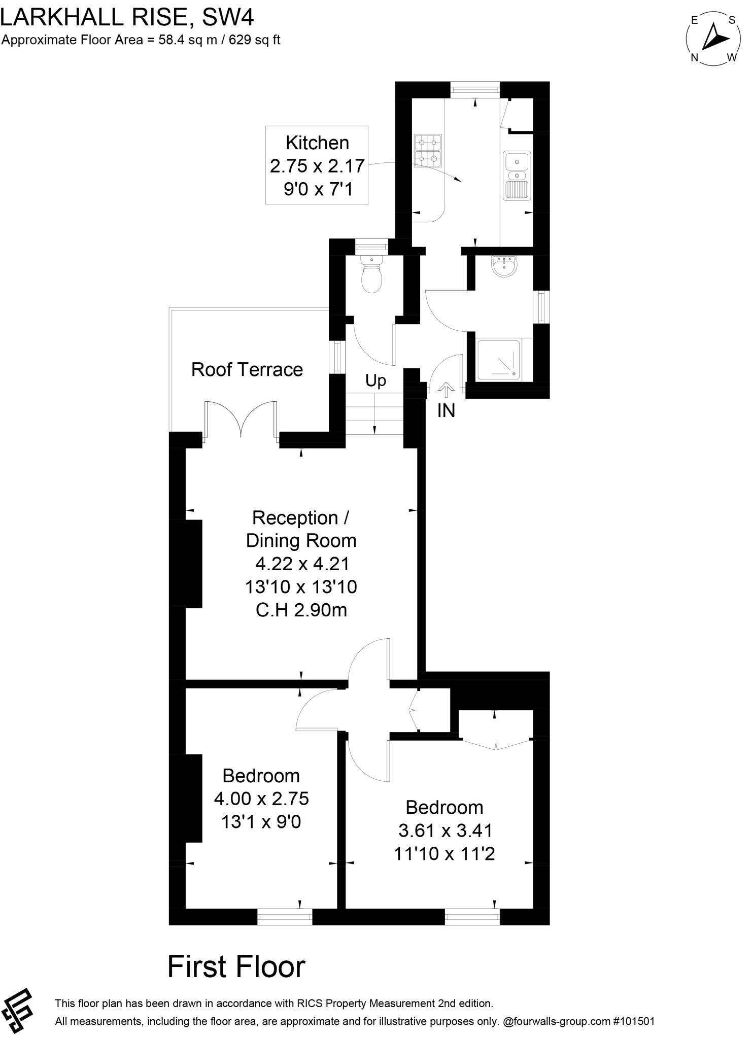 Larkhall Rise, Clapham, London, SW4 floorplan