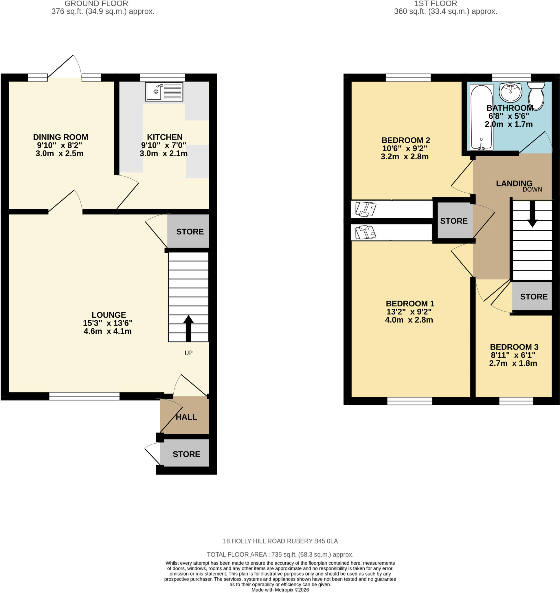 Holly Hill Road, Rubery, Rednal, Birmingham, B45 floorplan