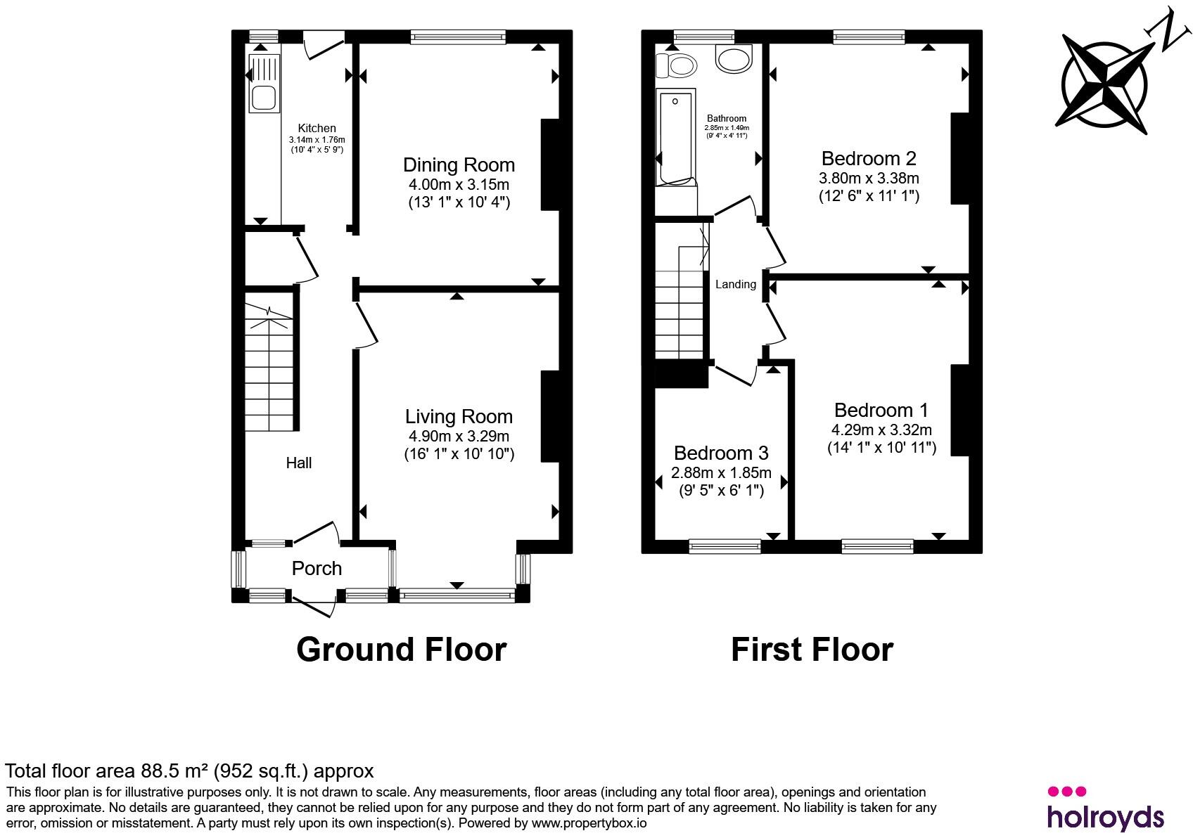 Highfield Road, Frizinghall, Bradford floorplan