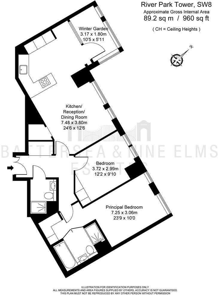 River Park Tower, Nine Elms Lane floorplan