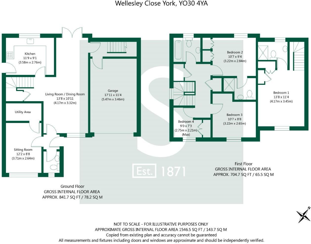 Wellesley Close, York floorplan