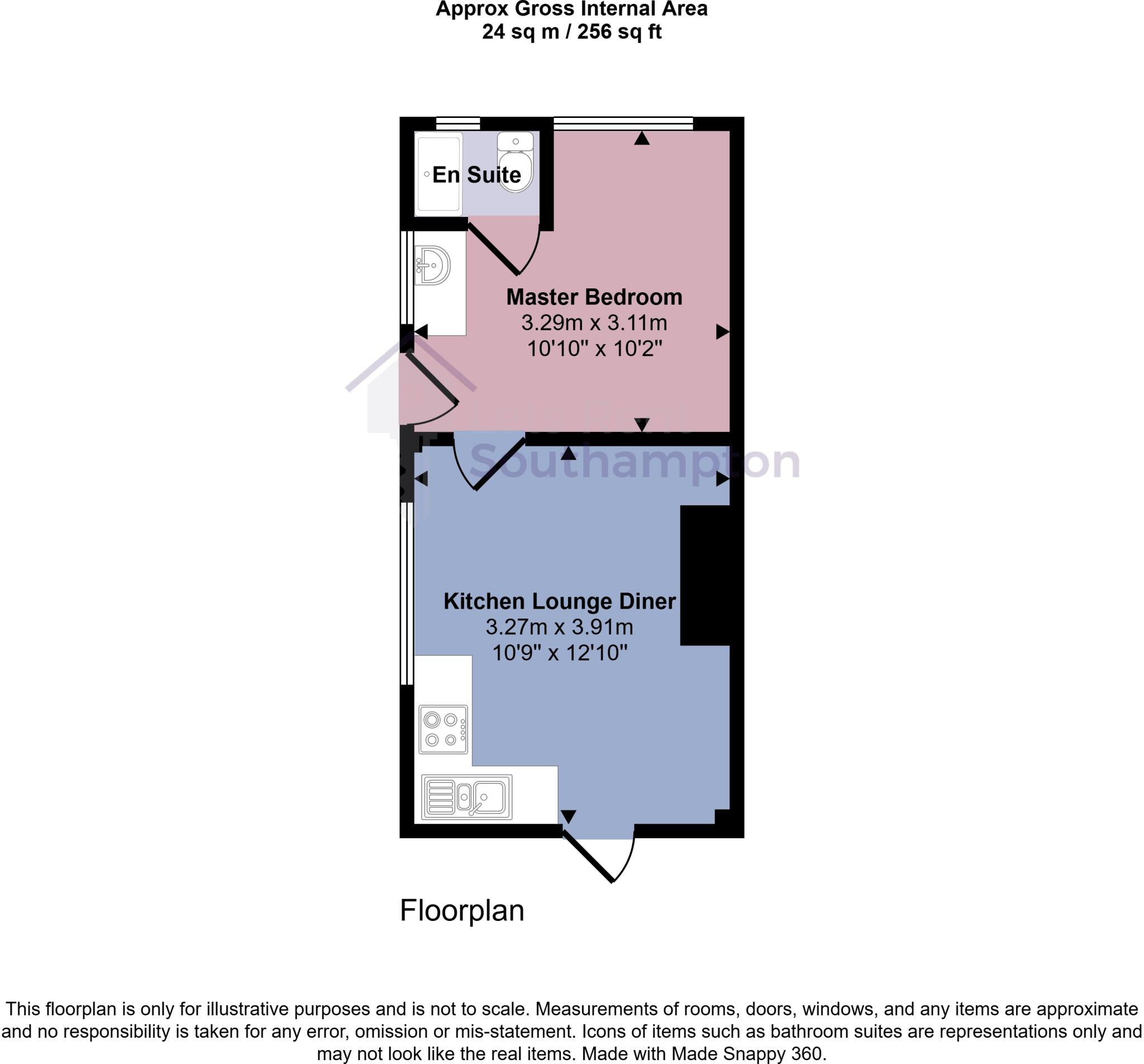 FLAT 2, DENZIL AVENUE, SOUTHAMPTON, SO14 0LN floorplan