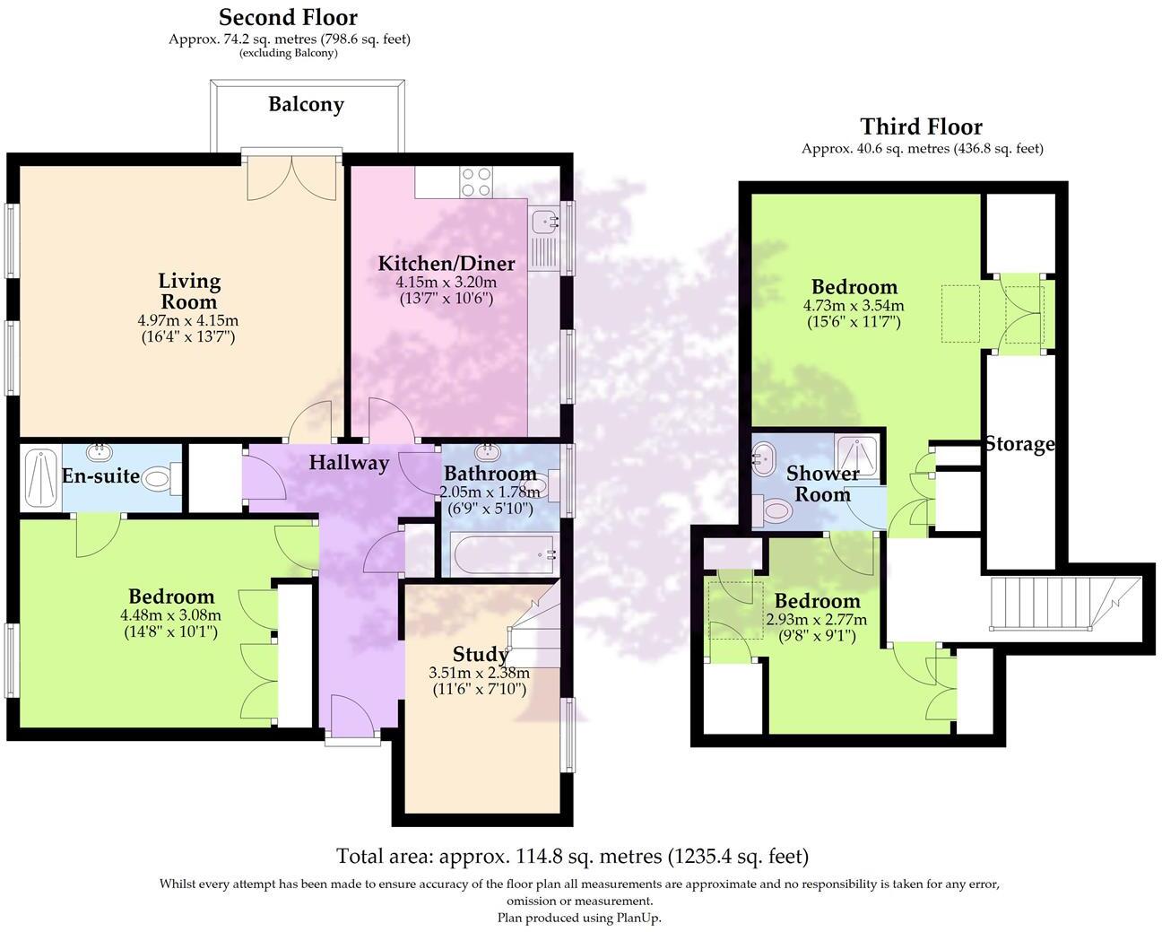 Spacious 3 bedroom maisonette overlooking open Ham Green playing fields with no chain floorplan