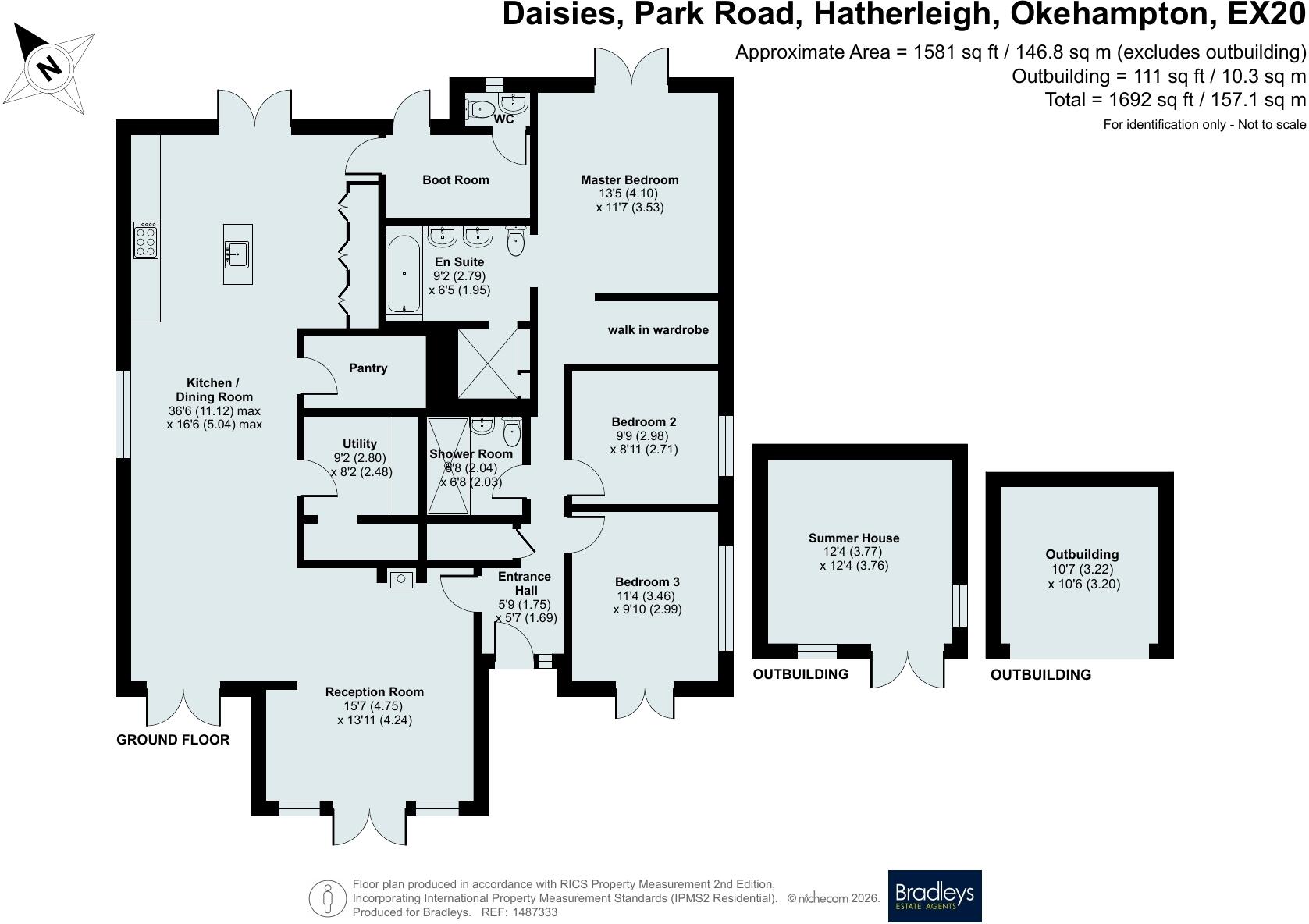 Park Road, Hatherleigh, Okehampton, Devon, EX20 floorplan