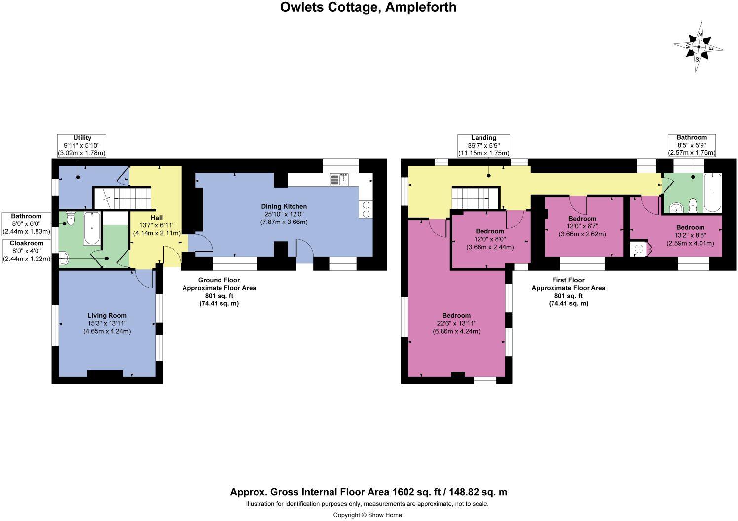 Owletts Cottage, West End, Ampleforth, YO62 4DY floorplan