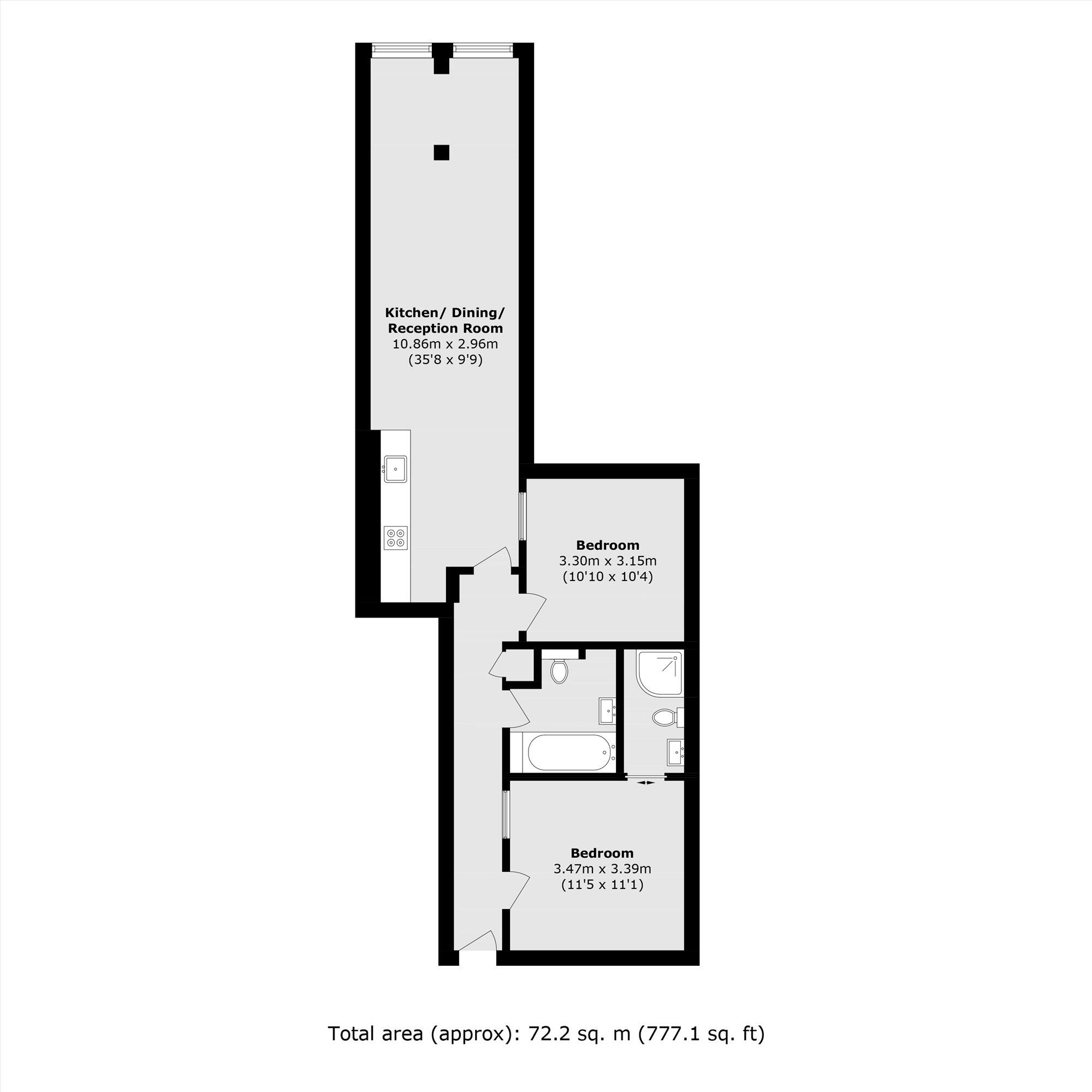 Clapham Road, Stockwell floorplan