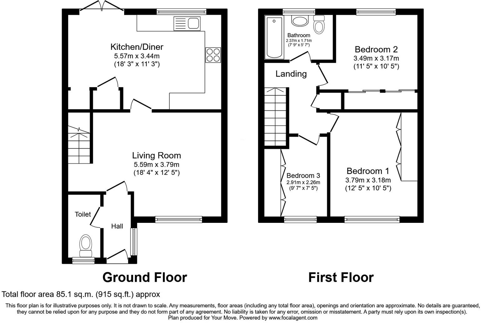 Oswald Street, Shaw, Oldham, Greater Manchester, OL2 floorplan