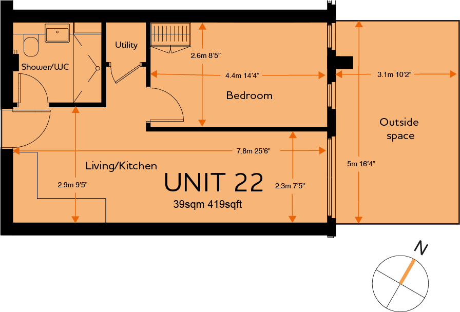 Catherine's Yard, Bedminster floorplan