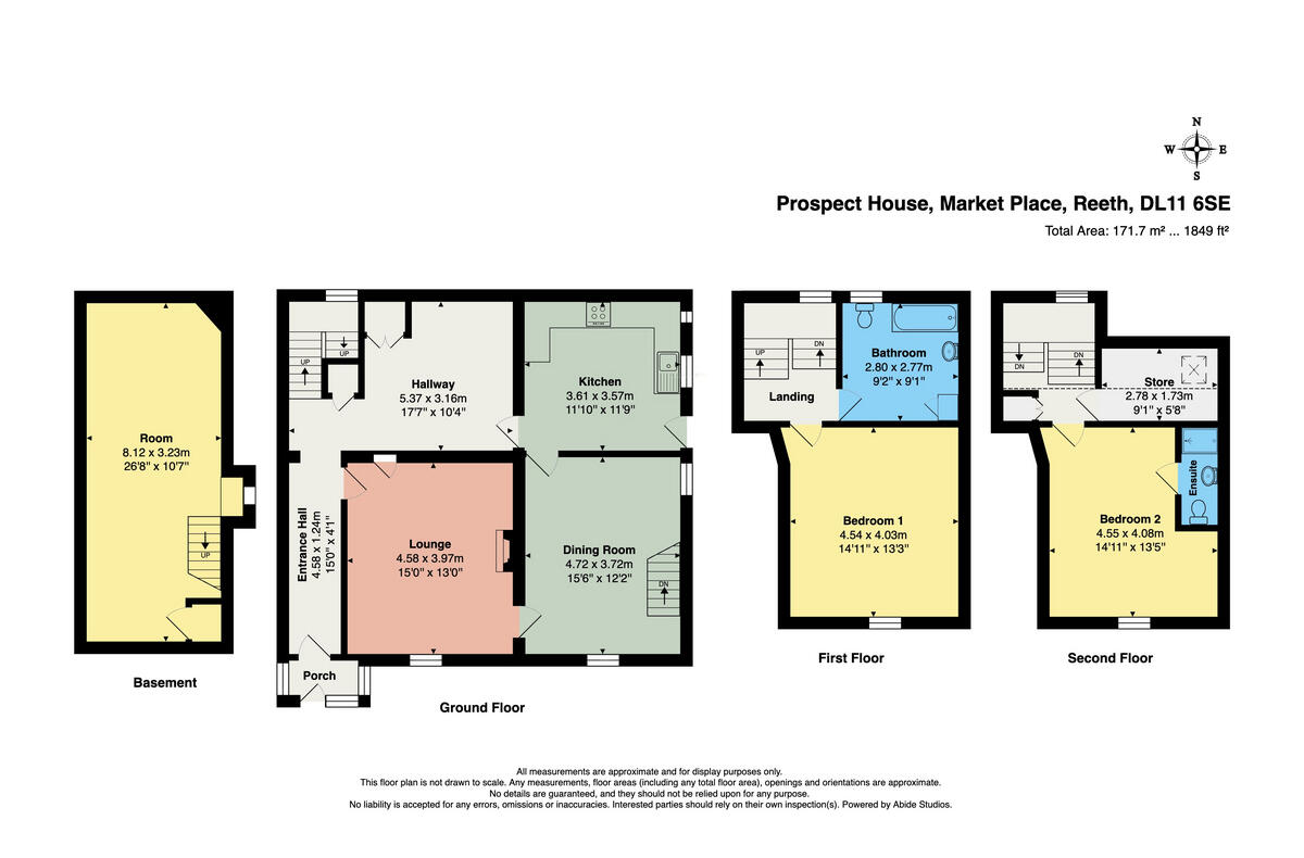 Prospect House, Market Place, Reeth, DL11 6 floorplan