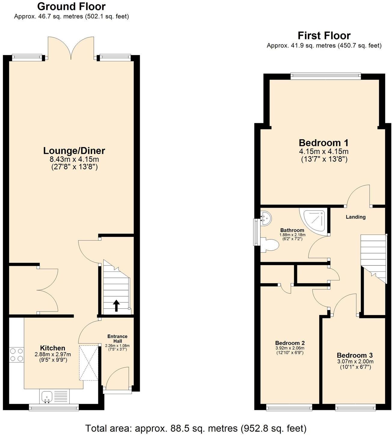 Warwick Green, Bulkington, CV12 floorplan