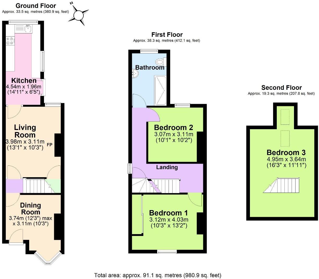 Bosworth Road, Measham, Swadlincote floorplan