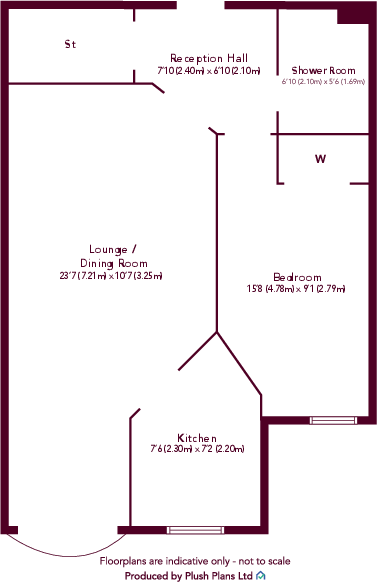 Flat 38, Castle Court, 21 Blantyre Road, Bothwell, Glasgow, G71 8PD floorplan