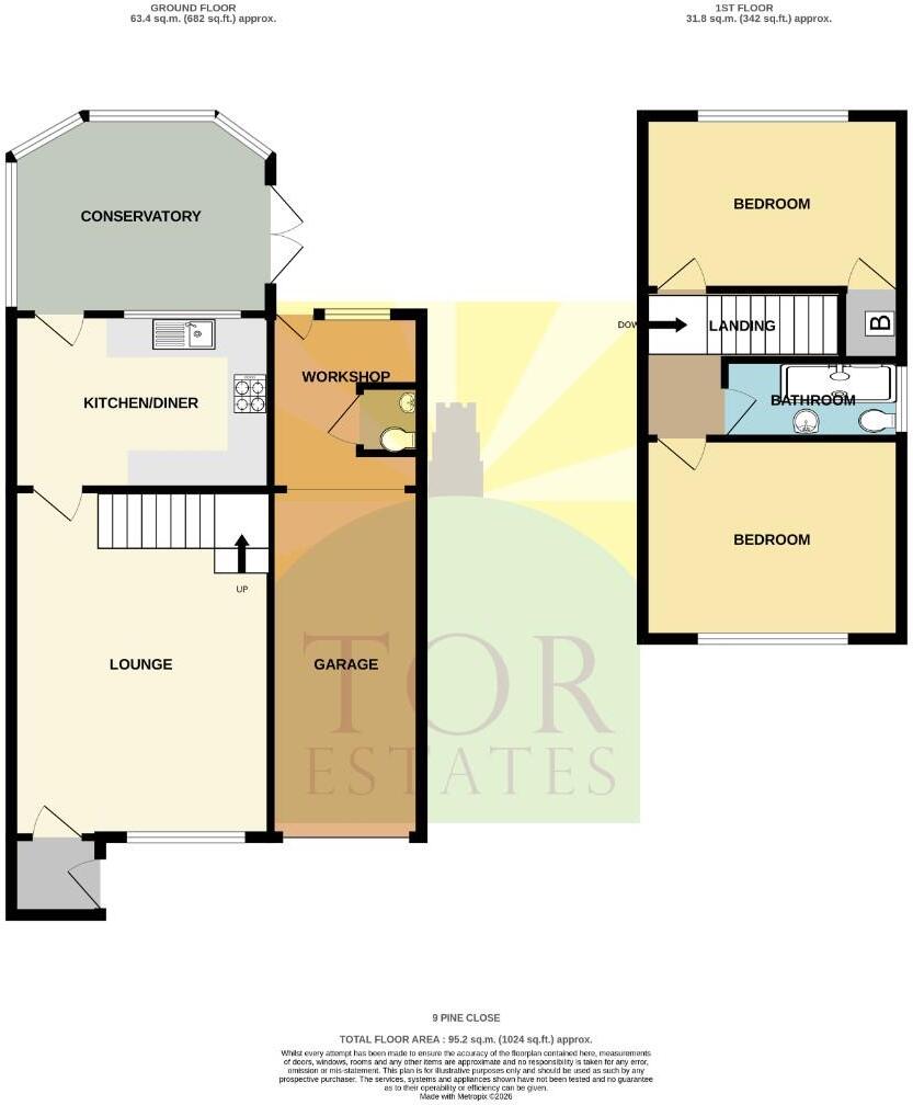 Pine Close, Street floorplan