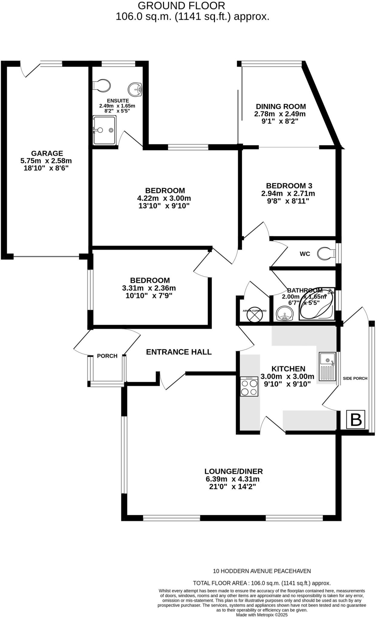 Hoddern Avenue, Peacehaven, BN10 7JB floorplan