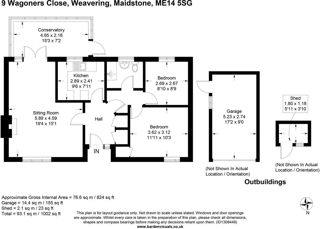 Wagoners Close, Weavering floorplan