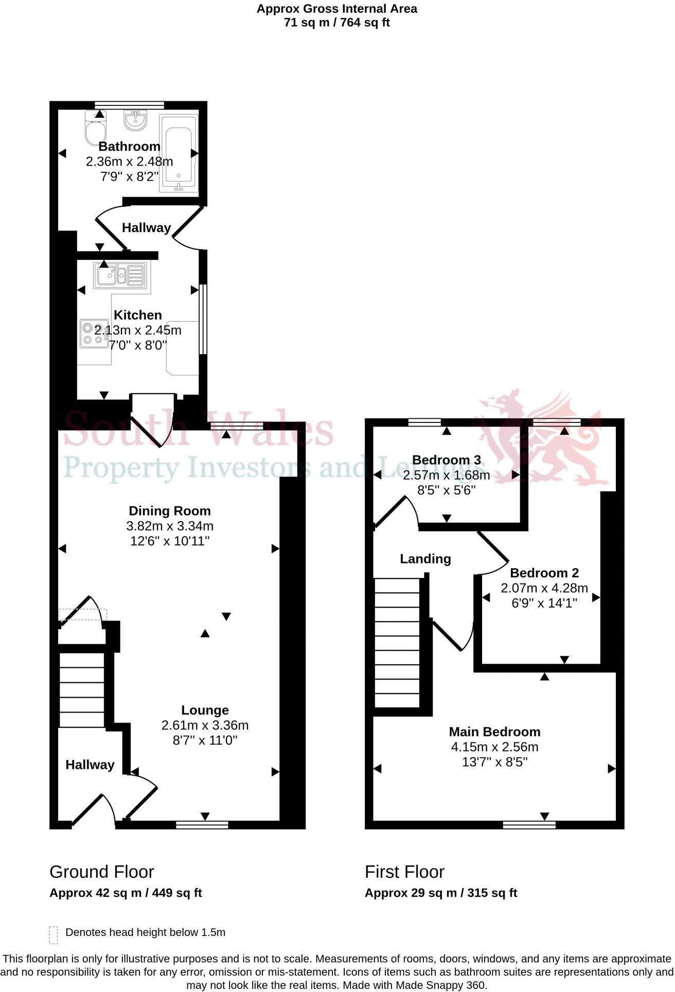 Club Row, Ystrad, Pentre, Rhondda Cynon Taf, CF41 7RL floorplan