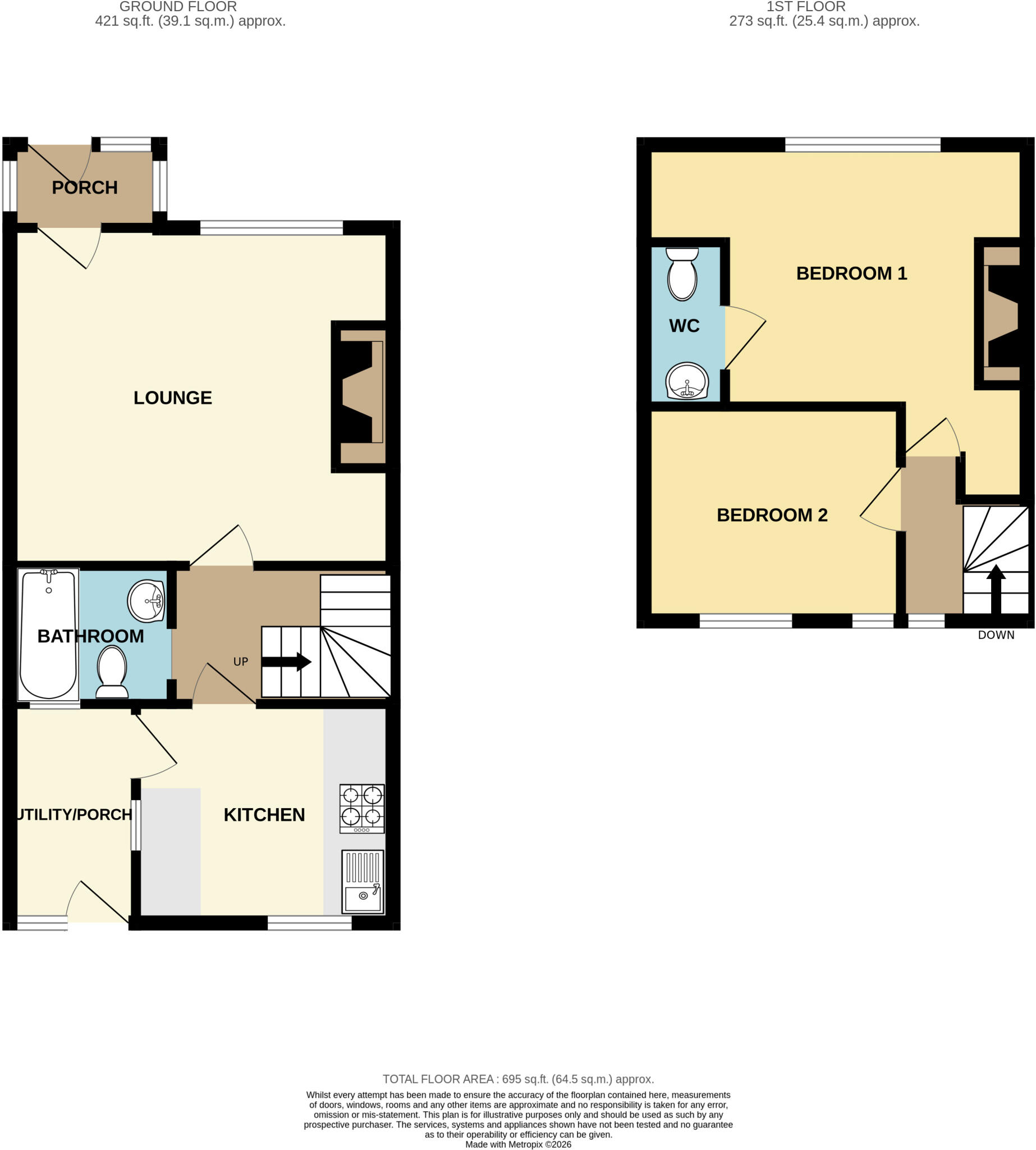 Stone Bowers Cottage, Morton On Swale, Northallerton, North Yorkshire, DL7 floorplan
