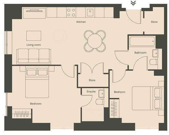 Tai Afon, Cardiff City Centre, Cardiff floorplan
