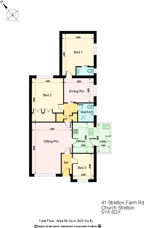 41 Stretton Farm Road, Church Stretton, Shropshire, SY6 floorplan