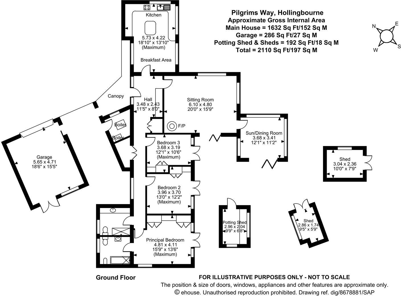 Pilgrims Way, Hollingbourne, Maidstone floorplan
