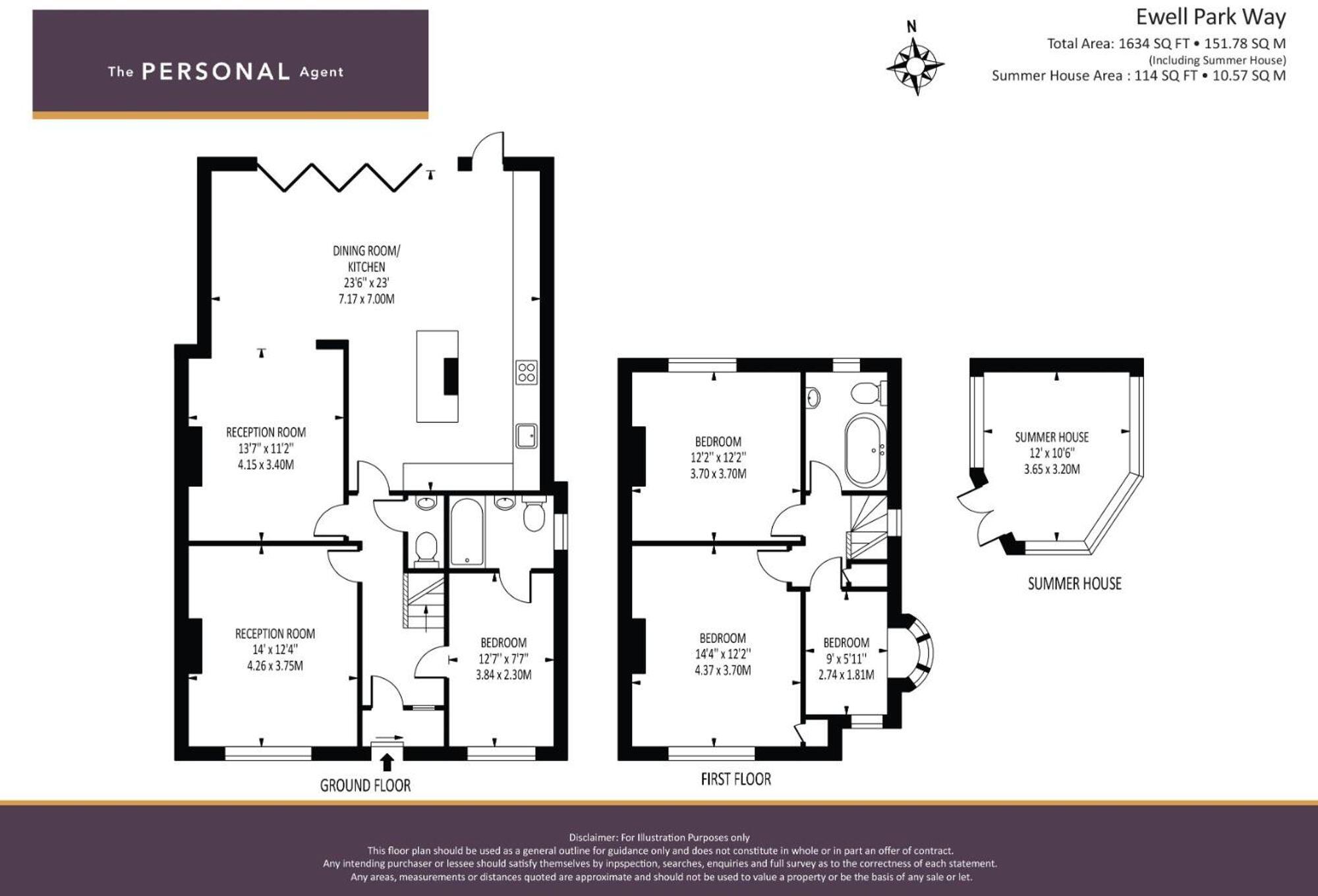 Ewell Park Way, Ewell, KT17 floorplan