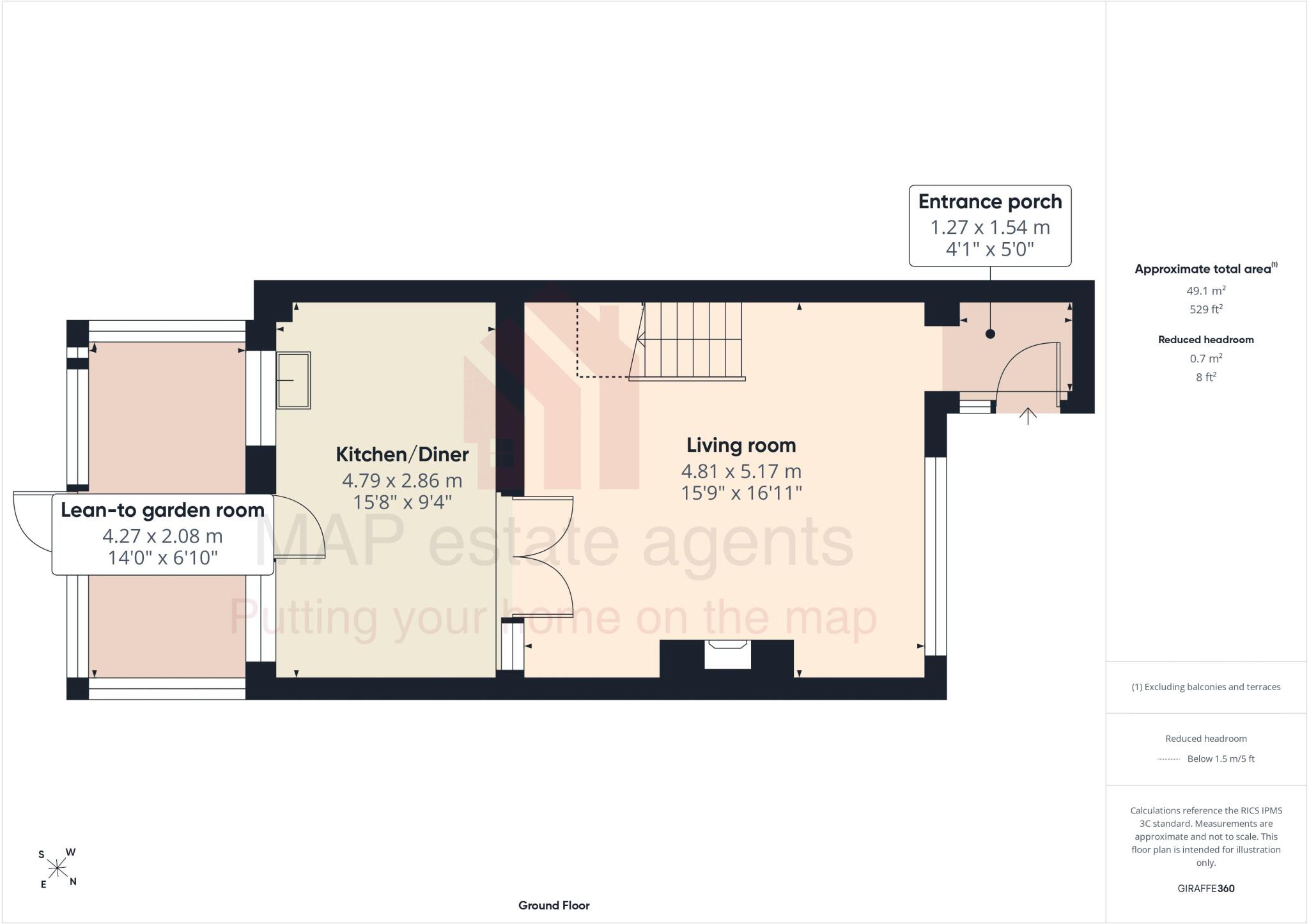Heamoor, Penzance, Requiring modernisation floorplan