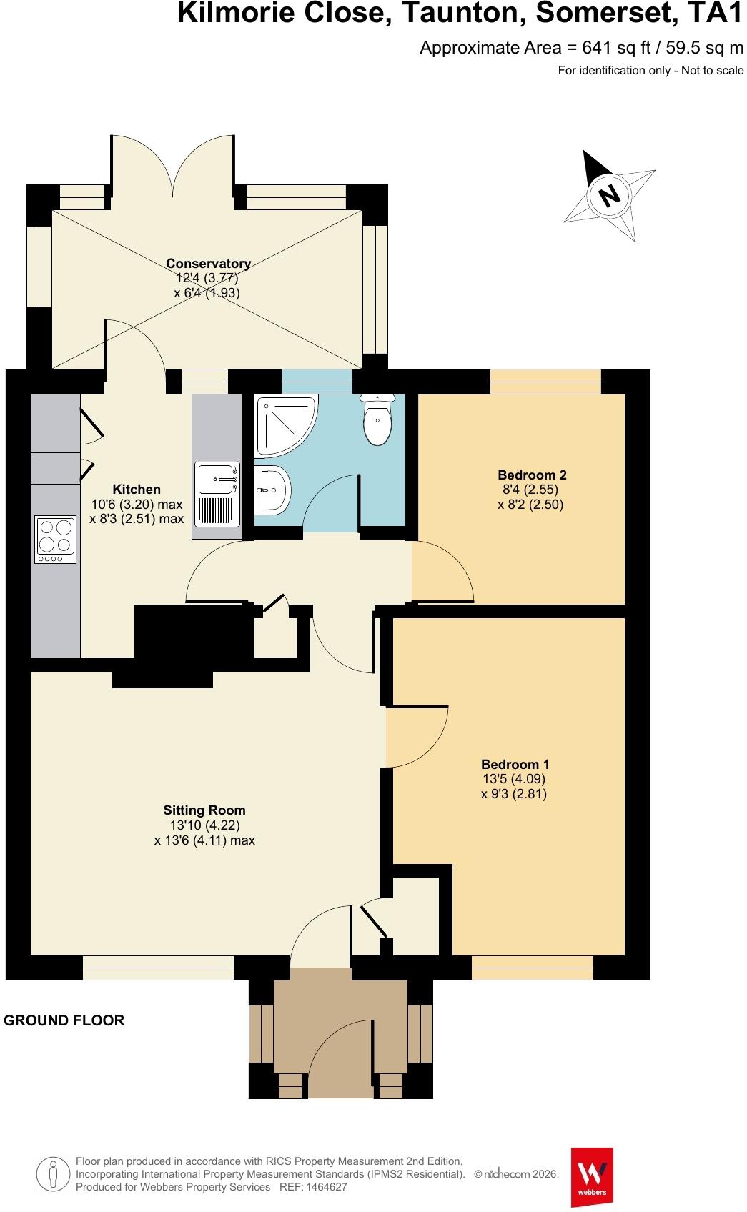Kilmorie Close, Taunton, Somerset, TA1 floorplan