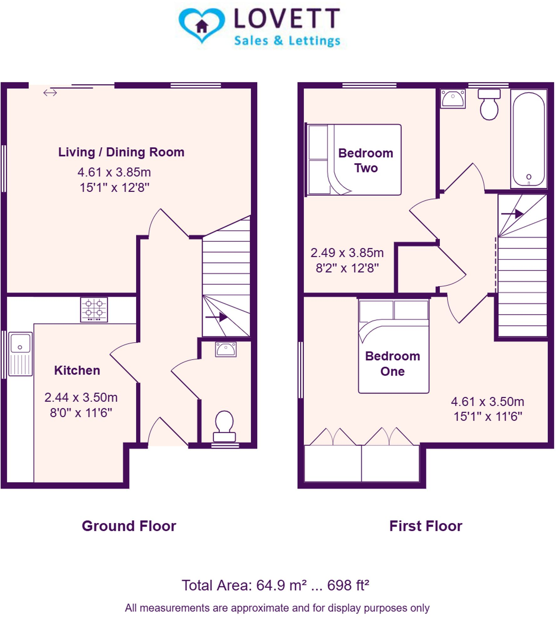 Toller Mews, Eynesbury, PE19 floorplan