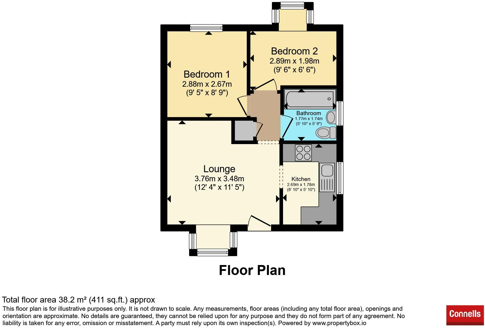1, Lanthony Court, ARLESEY floorplan