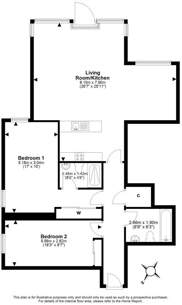 5/17 Simpson Loan, Edinburgh, EH3 9GX floorplan
