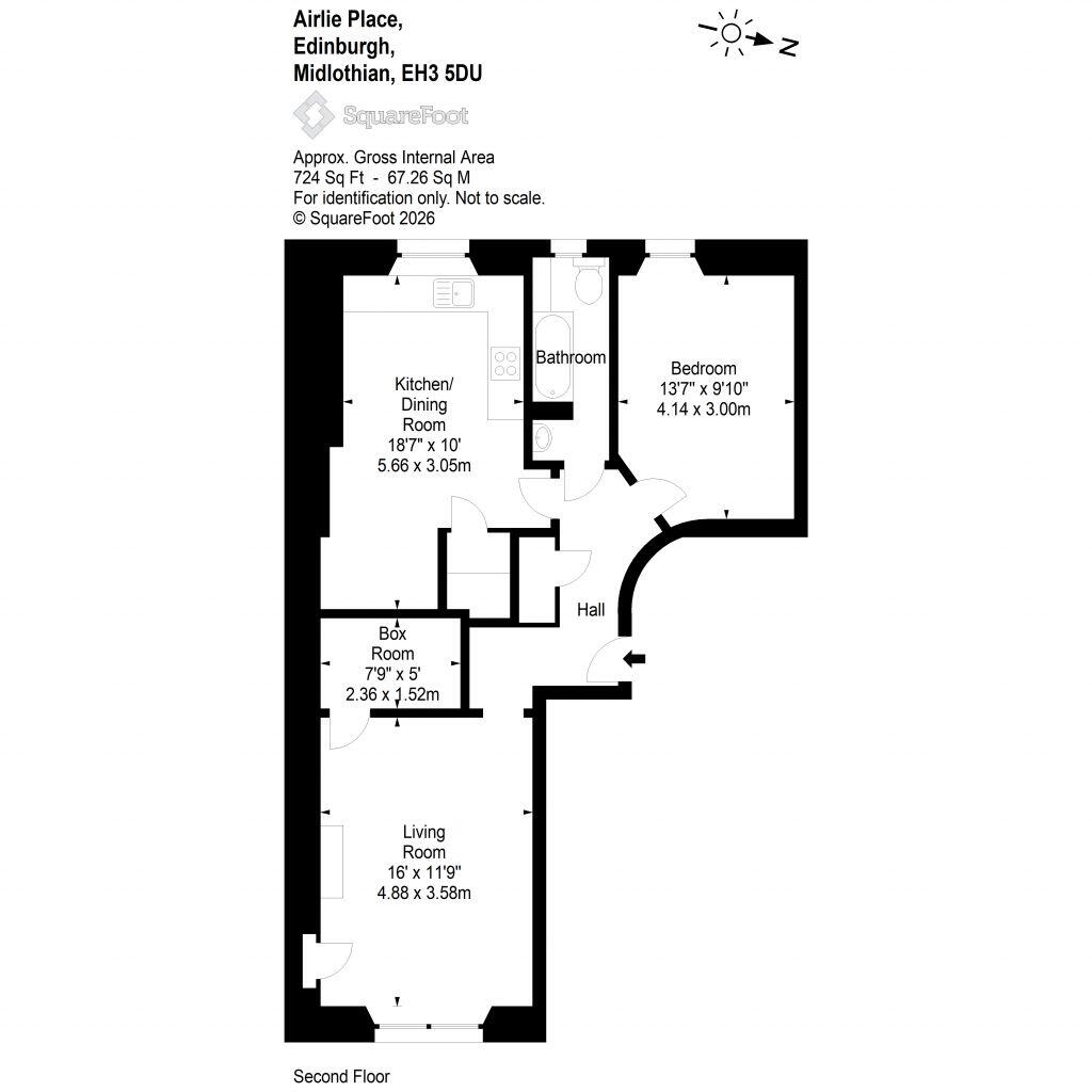 4/6 Airlie Place, Edinburgh, EH3 5DU floorplan