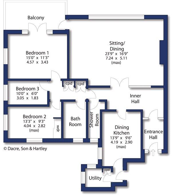 Harlow Oval, Harrogate, North Yorkshire, HG2 floorplan