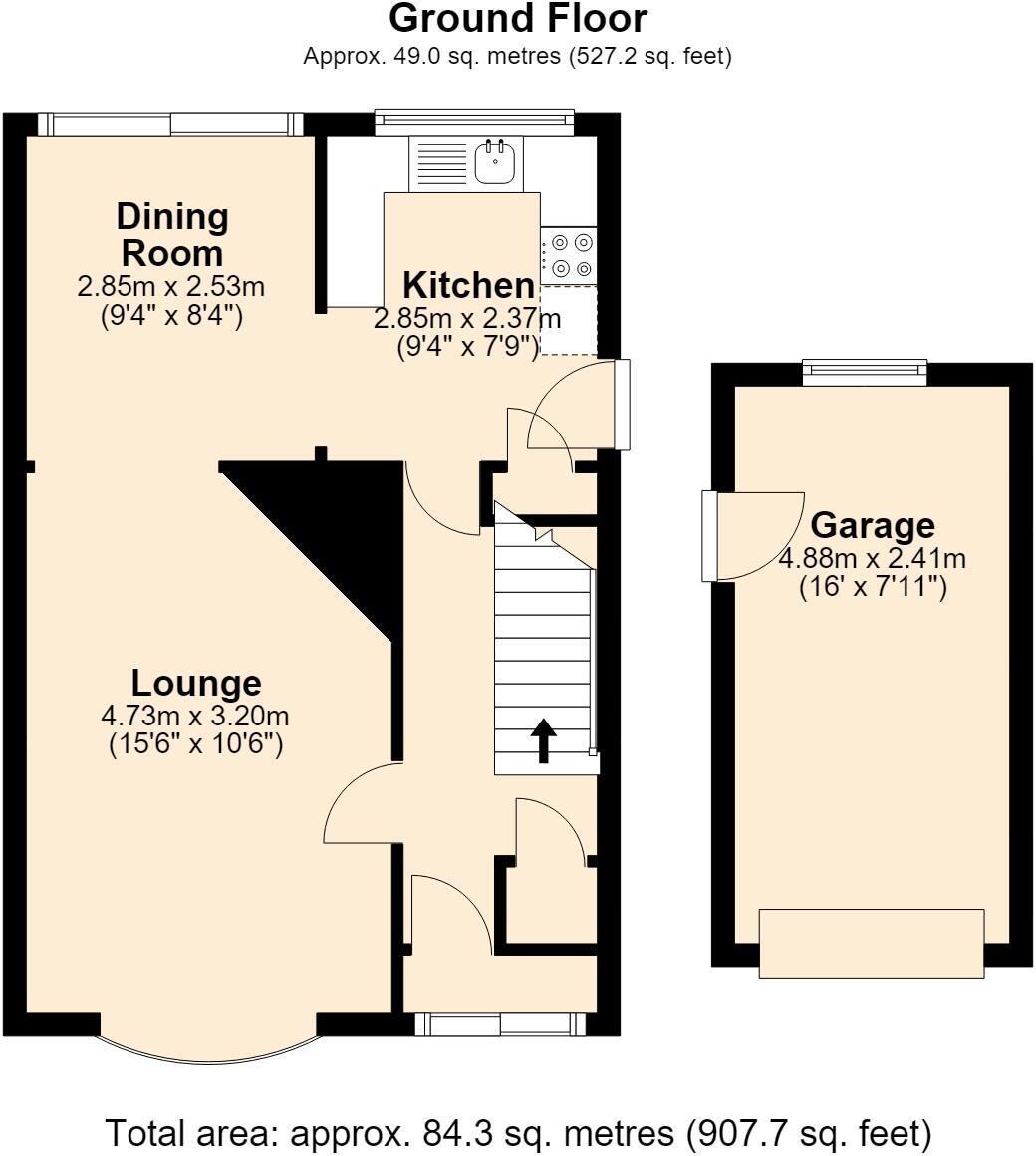 Broome Avenue, East Goscote, Leicestershire. LE7 3SA floorplan