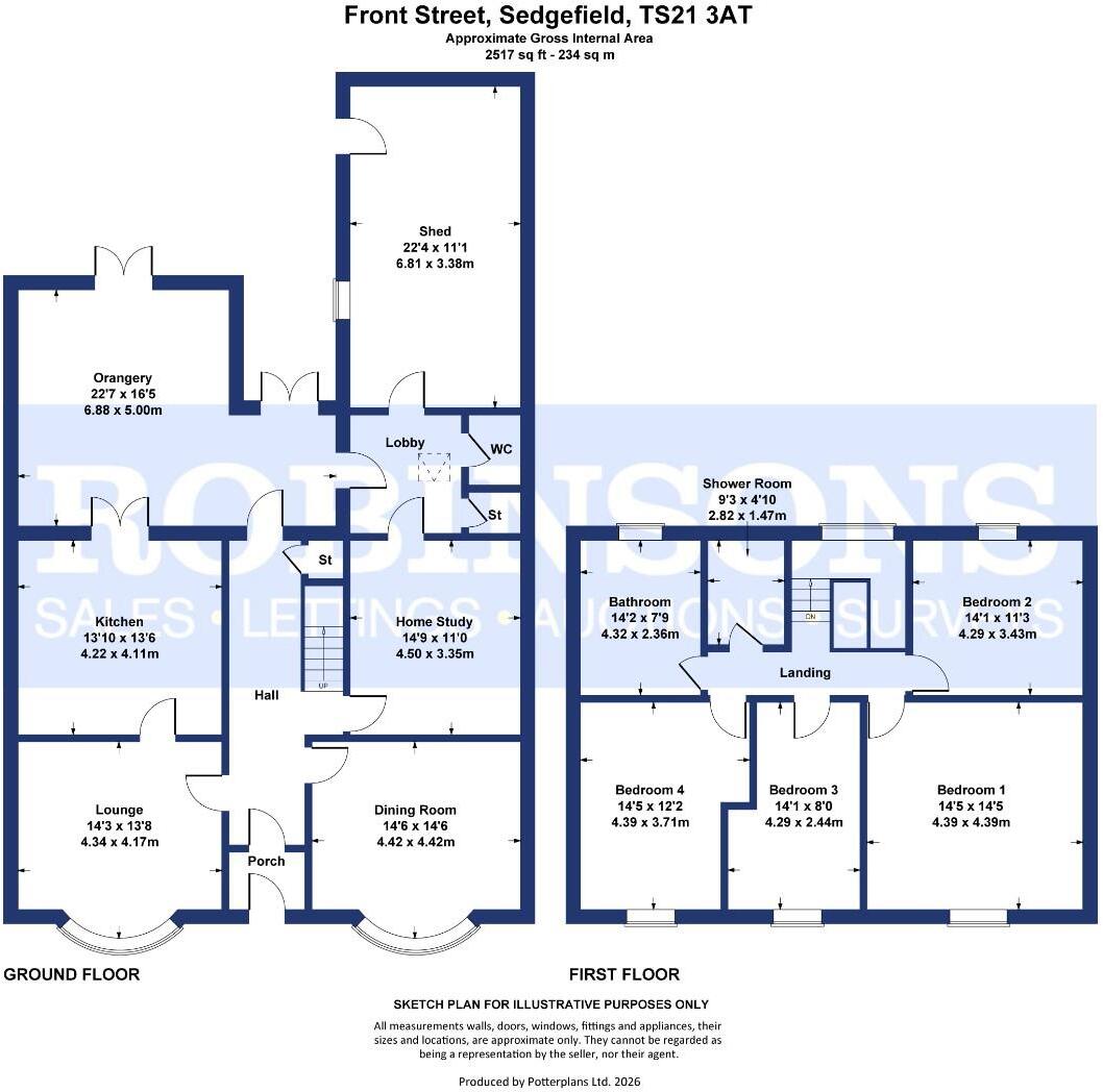Woodbine House, Front Street, Sedgefield, Stockton-On-Tees floorplan