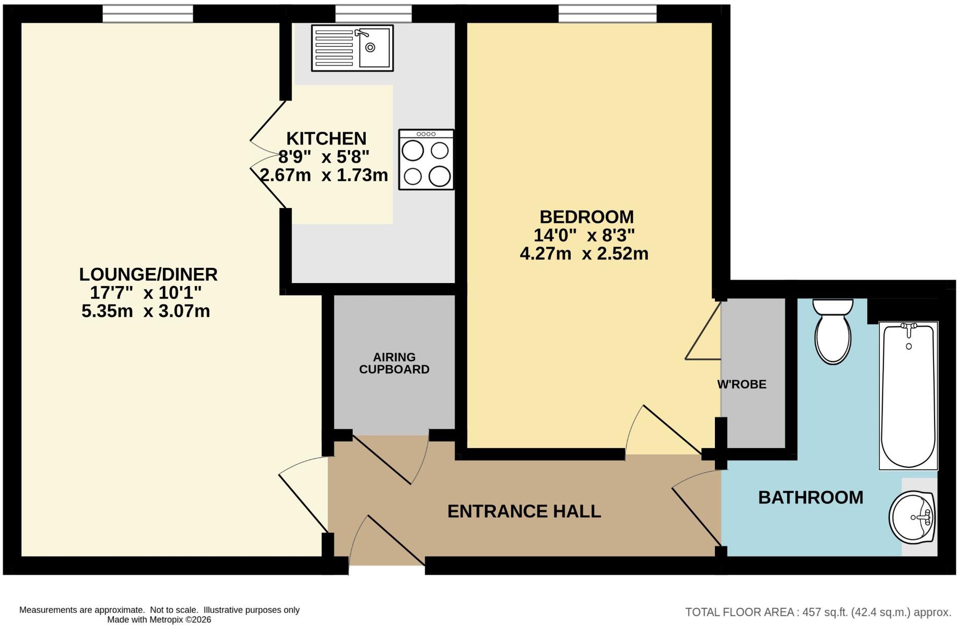 42 Fairways Court, Upgang Lane, Whitby, North Yorkshire, YO21 3JY floorplan