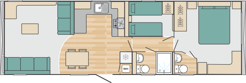 Woodleigh Caravan Park, Cheriton Bishop, Exeter floorplan