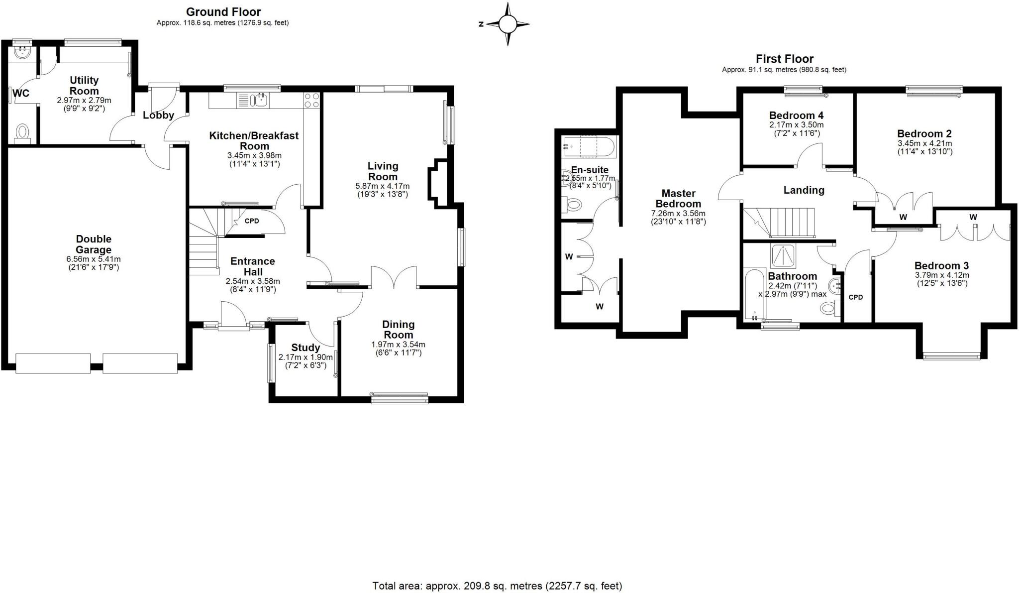 11 Oak Tree Close, Upottery, Honiton, Devon, EX14 floorplan