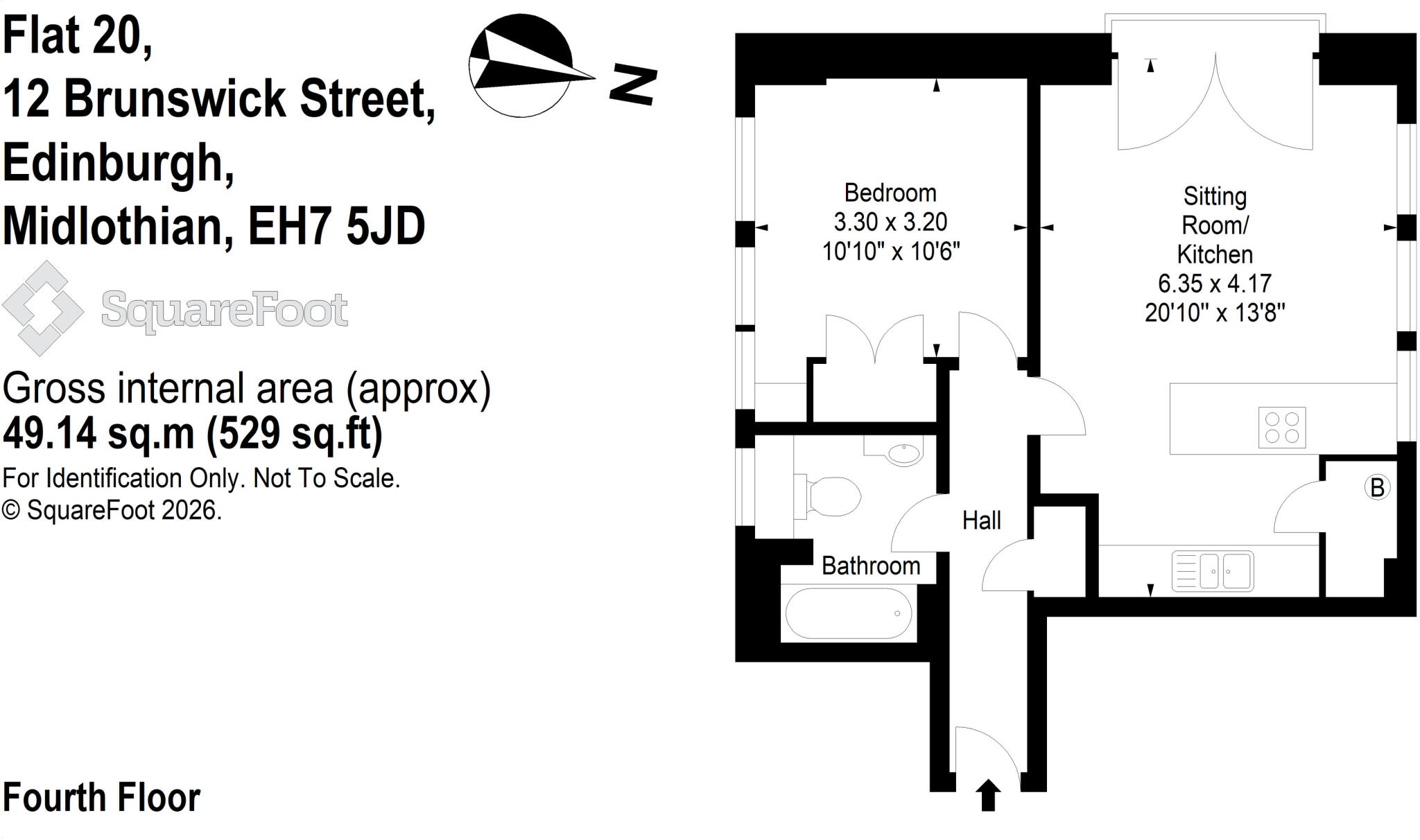 Brunswick Street, Hillside, Edinburgh, Midlothian, EH7 floorplan