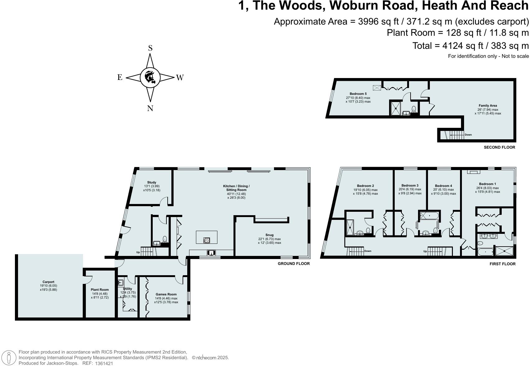 The Woods, Woburn Road, Heath & Reach, Bedfordshire, LU7 floorplan