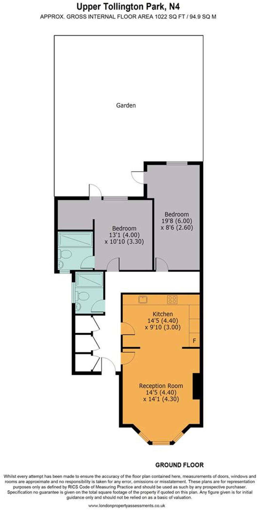 Upper Tollington Park, Finsbury Park, N4 floorplan