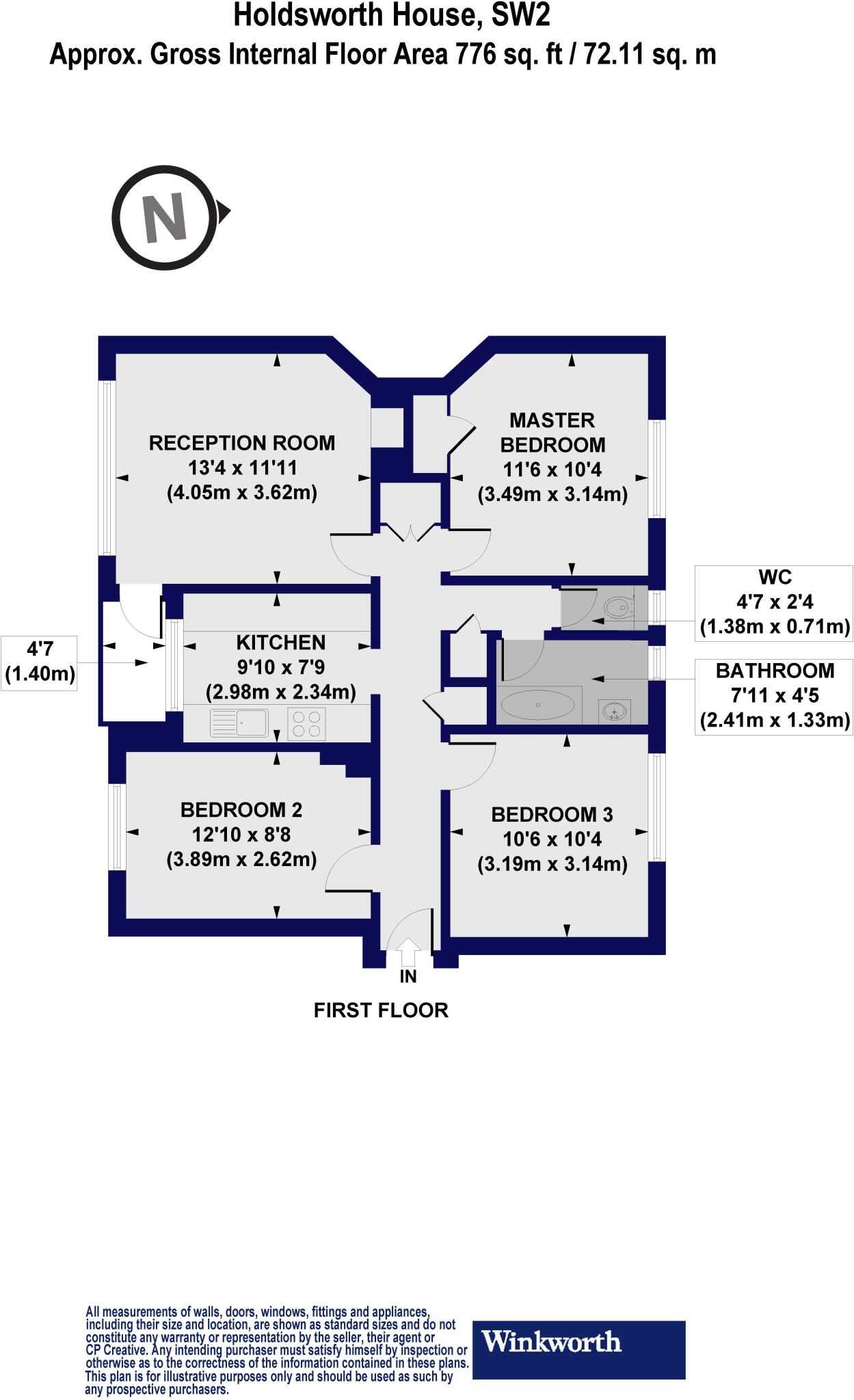 Holdsworth House, Tulse Hill, London, SW2 floorplan